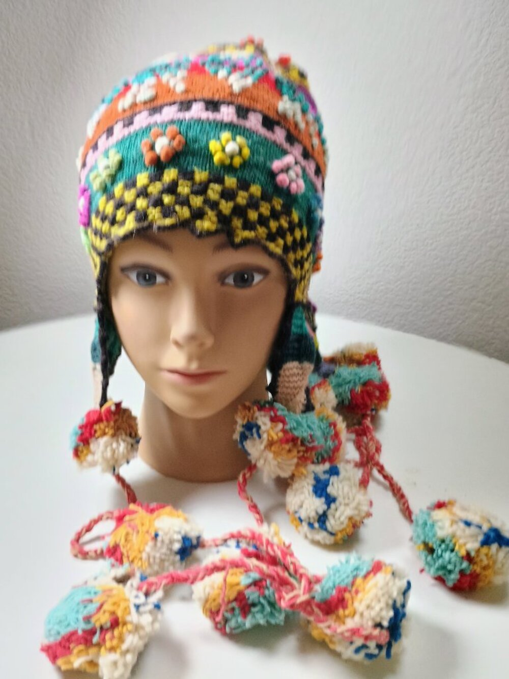 Traditional Cusco Chullo Beanie, Hand-knitted Sheep's Wool